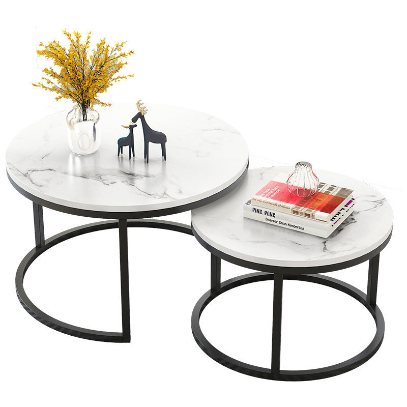Coffee Table Living Room Creative Round Suit Wrought Iron Tea Table
