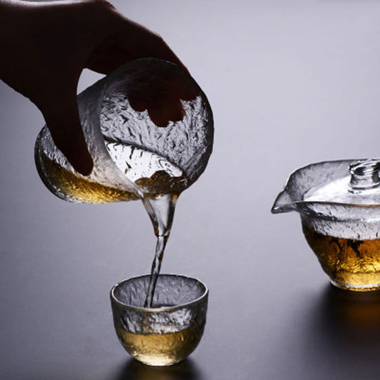 Japanese Style Sansai Bowl Heat-resistant Glass Tea Set