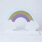 Wooden rainbow shelf