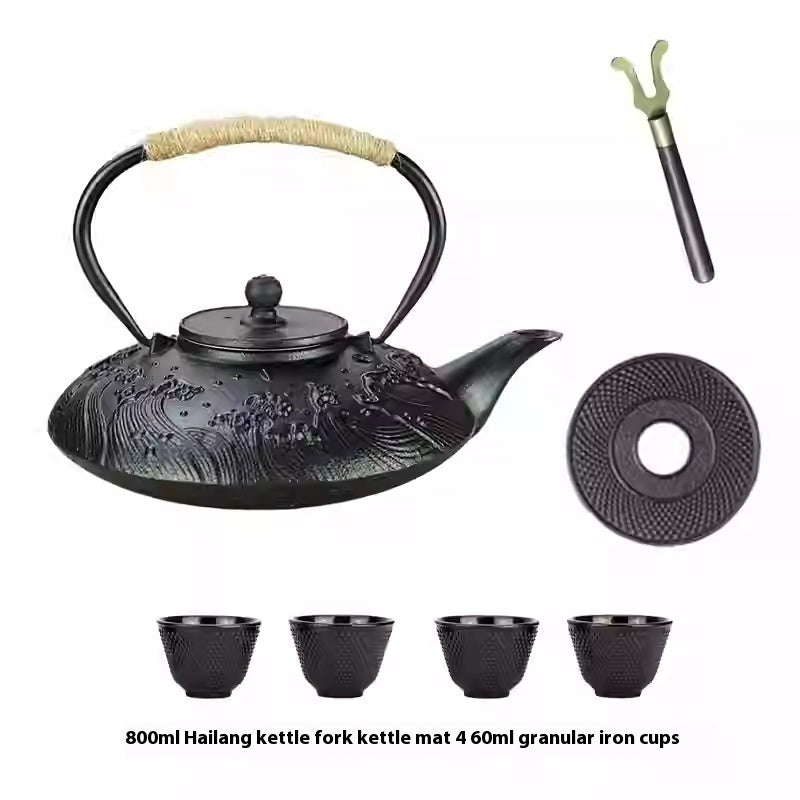 Handmade Iron Tea Pot With Strainer Water Pot Tea Making