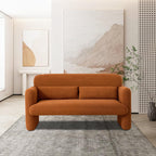 33.86" Accent Chairs, Modern Sherpa Lamb Fabric Armed Chair Comfy Upholstered Armchair Leisure Single Sofa Chair with a Waist Pillow for Bedroom, Office and Living Room - Grand Goldman