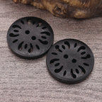 Natural Wood Dyed Lase Coat Sweater Cardigan Clothes Buttons
