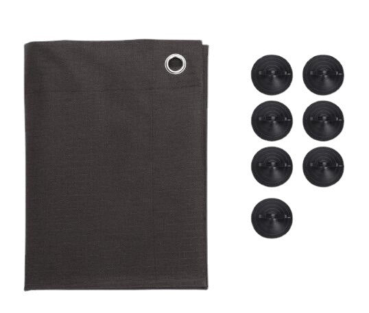 Portable Home Magic Patch Printed Curtains