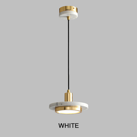 Lustre minimaliste rond en marbre nordique