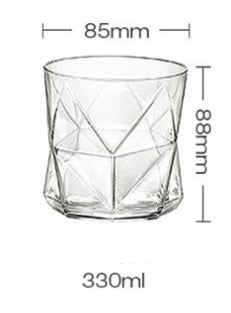 Oppi geometric glass cup
