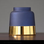Nordic Light Luxury Frosted Gold Edge Glass Bottle Vase Decoration