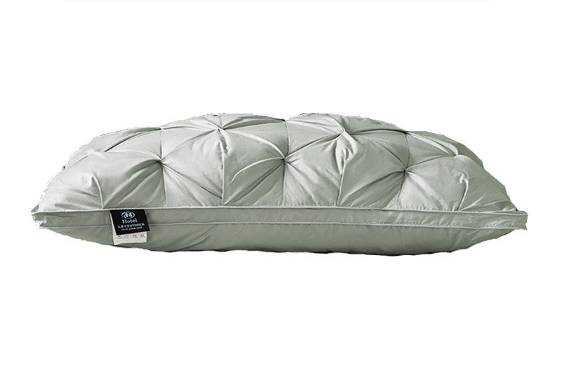 A Pair Of Feather Pillows And White Goose Single Neck Guards