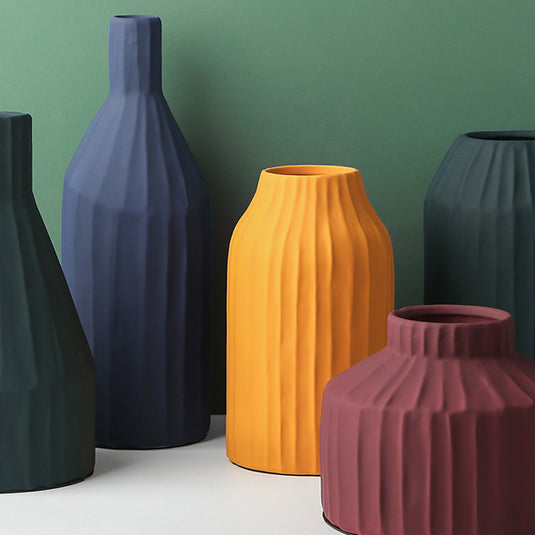Nordic simple origami ceramic vase ornaments