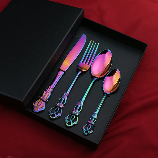 Stainless Steel Western Food Tableware Set Steak Knife And Fork Gift Box Steak Knife, Fork And Spoon