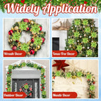 36 Pcs Christmas Glitter Poinsettia Flowers Artificial Ornaments Fake Flowers Christmas Decorations Glitzy Poinsettia with Clips Christmas Decor for Xmas Tree Wreaths Ornaments (Silver) - Grand Goldman