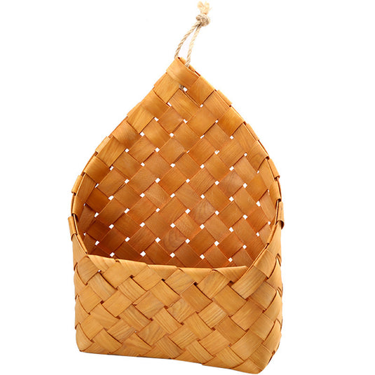 Wooden Wall Basket, Manual Storage Basket