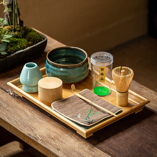 Tea Bowl Matcha Brushing Tea Tool Set Japanese Gift Box