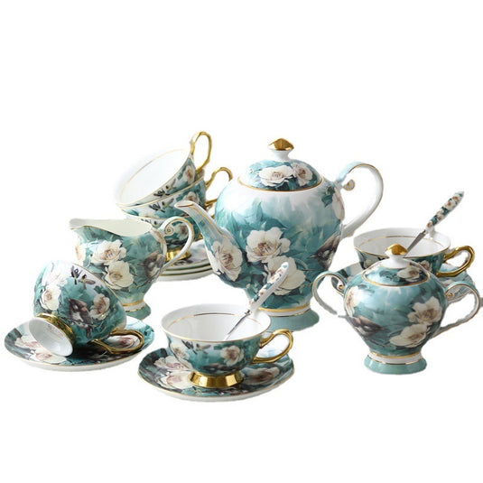 Small Exquisite Bone China Coffee Set Cup And Saucer Suit