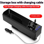 Car Charger Multi-function Storage Box With Dual USB Storage Box