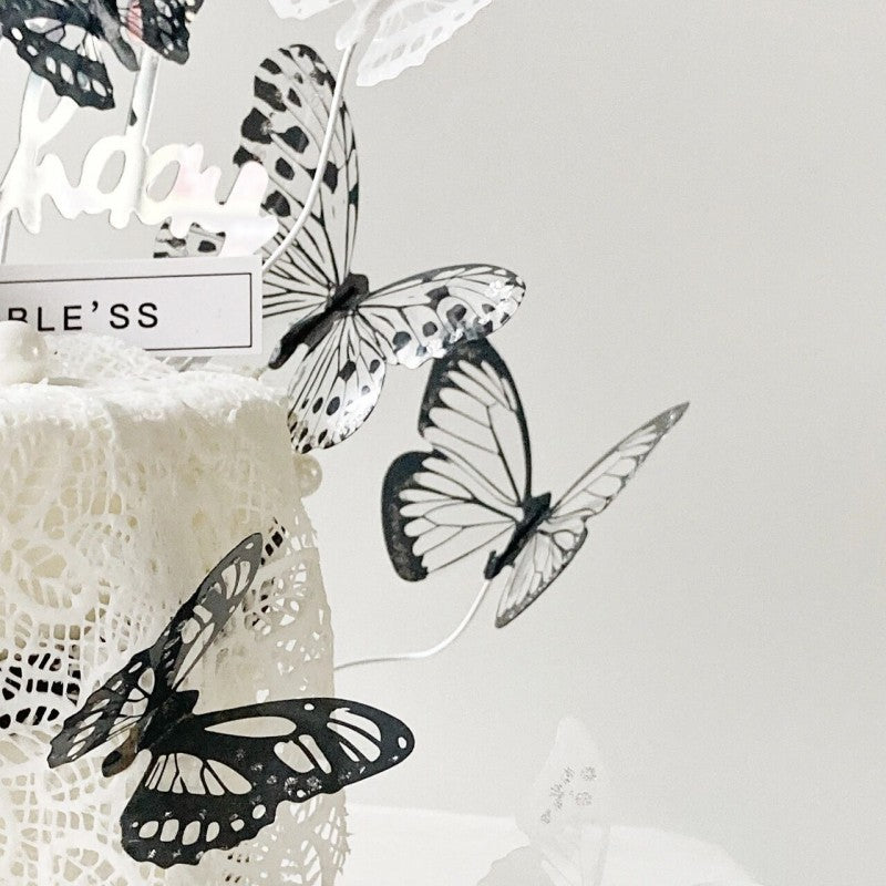 Papillon Plug-in de gâteau d'anniversaire Belle décoration de gâteau pour la fête des mères Plug-in