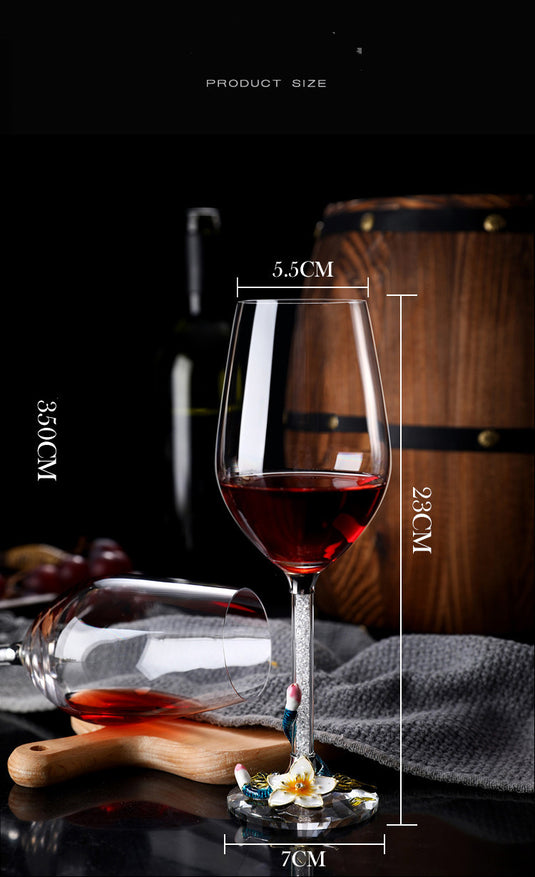 European style enamel red wine glass decanter set
