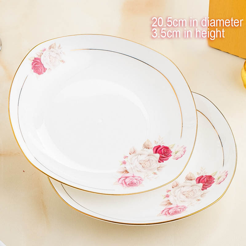 Bone China Phnom Penh Home Dishes Nordic Net Red Tableware