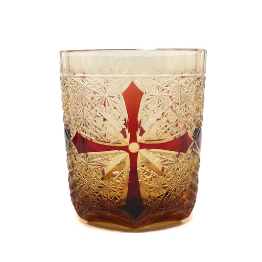 Moderigtigt håndskåret whisky krystalglas