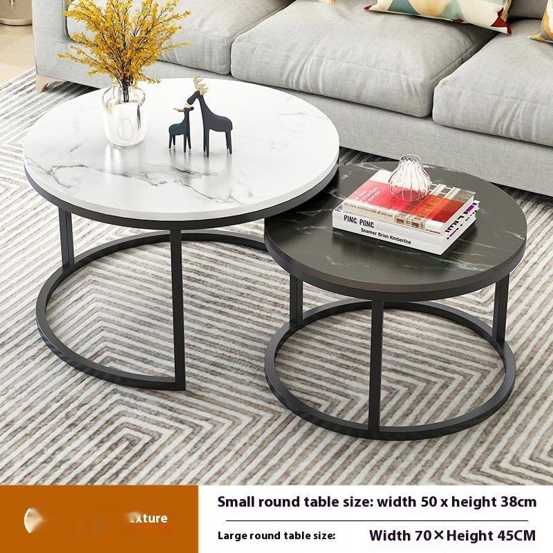Coffee Table Living Room Creative Round Suit Wrought Iron Tea Table