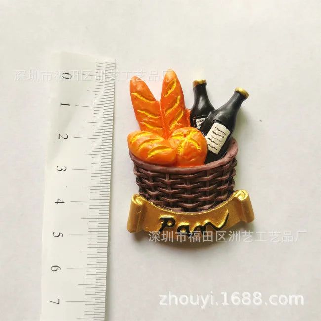 3D Magnets Stickers British American Retro Brazilian Coffee Machine Coffee Pot Relief Resin Refrigerator Magnets Home Decoration - Grand Goldman