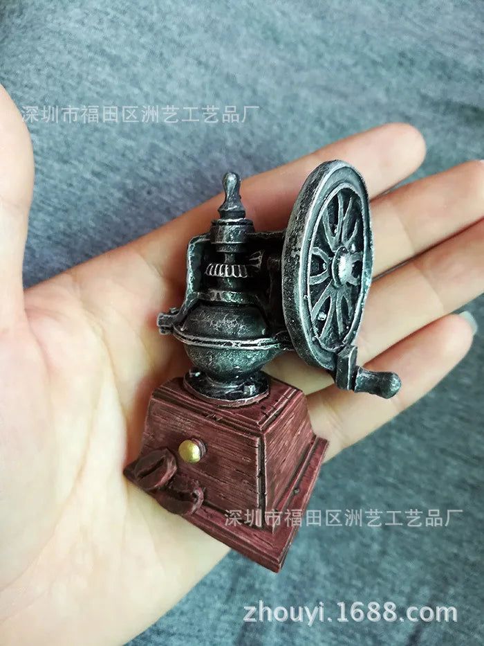 3D Magnets Stickers British American Retro Brazilian Coffee Machine Coffee Pot Relief Resin Refrigerator Magnets Home Decoration - Grand Goldman