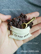 3D Magnets Stickers British American Retro Brazilian Coffee Machine Coffee Pot Relief Resin Refrigerator Magnets Home Decoration - Grand Goldman