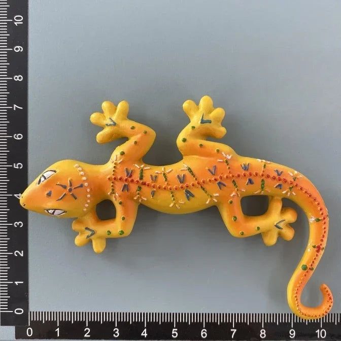 3D Spanish Dominican Republic Tourism Commemorative Lizard Gecko Refrigerator Magnets Fridge Sticker for Home Decor - Grand Goldman