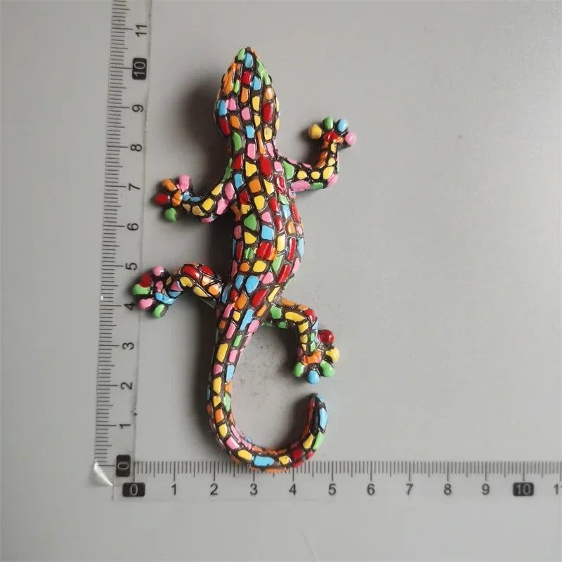 3D Spanish Dominican Republic Tourism Commemorative Lizard Gecko Refrigerator Magnets Fridge Sticker for Home Decor - Grand Goldman