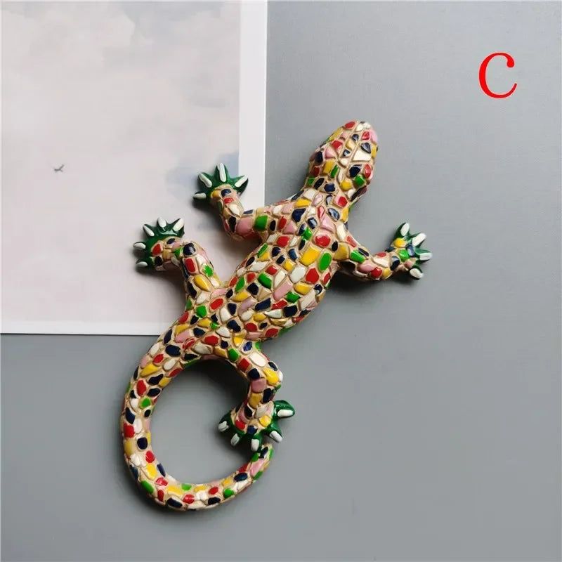 3D Spanish Dominican Republic Tourism Commemorative Lizard Gecko Refrigerator Magnets Fridge Sticker for Home Decor - Grand Goldman