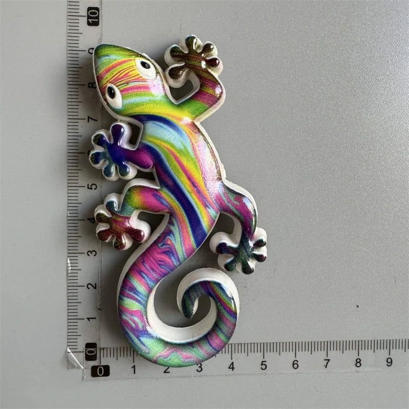 3D Spanish Dominican Republic Tourism Commemorative Lizard Gecko Refrigerator Magnets Fridge Sticker for Home Decor - Grand Goldman