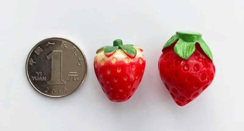 3D Stereo Strawberry Resin Fridge magnet Magnetic Refrigerator Stickers Fruit Magnet for Home Kitchen Decorations - Grand Goldman