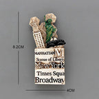 3D World Tourist New York Statue of Liberty Atlantic City Times Square New York City Fridge Magnet Magnetic Refrigerator Decor - Grand Goldman