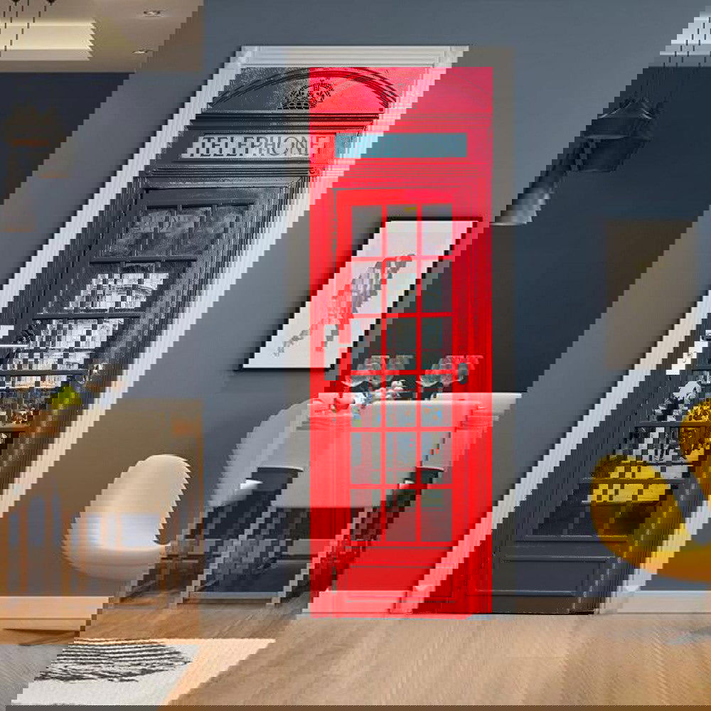 3D PVC Wall Stickers Self-adhesive Door Wallpaper Bookcase Art Living Room Poster Door Poster - Grand Goldman