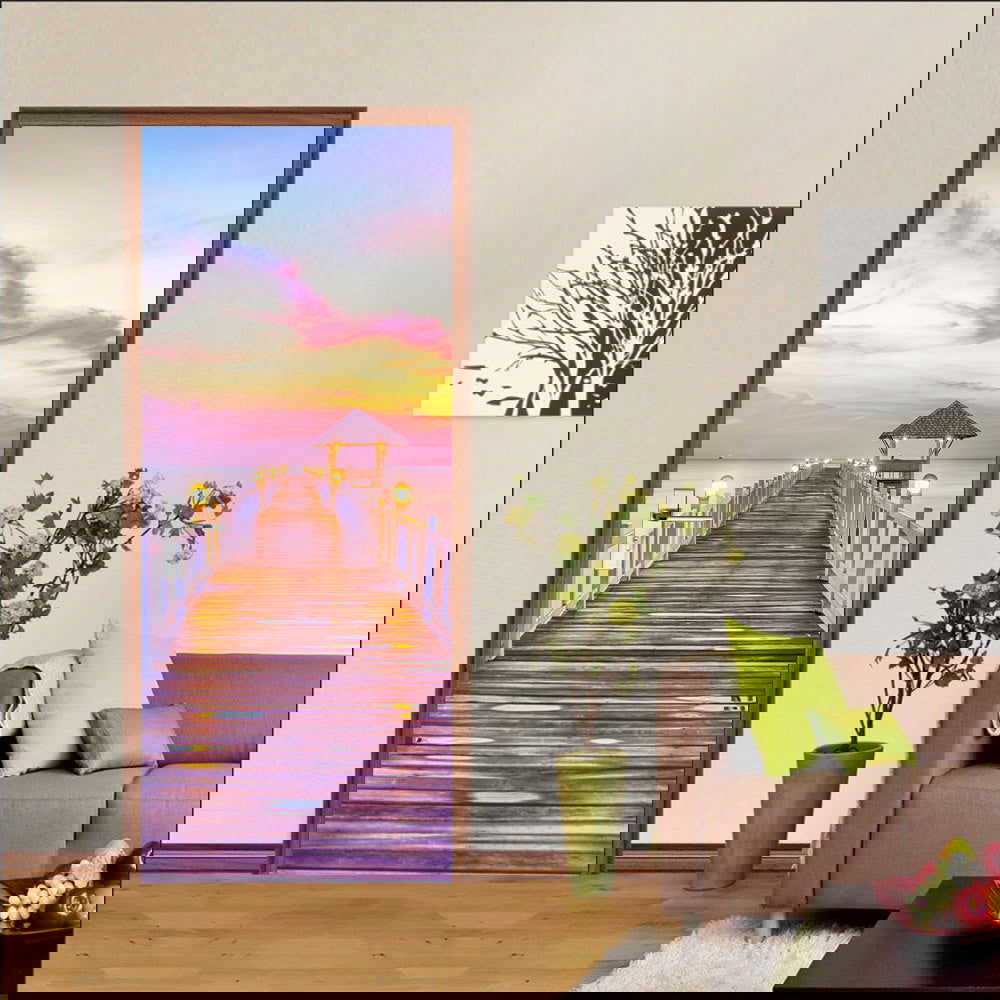 3D PVC Wall Stickers Self-adhesive Door Wallpaper Bookcase Art Living Room Poster Door Poster - Grand Goldman