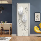 3D PVC Wall Stickers Self-adhesive Door Wallpaper Bookcase Art Living Room Poster Door Poster - Grand Goldman