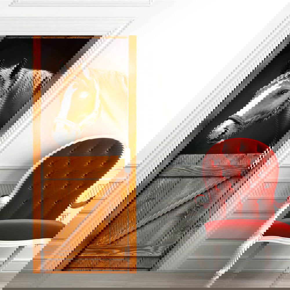 3D PVC Wall Stickers Self-adhesive Door Wallpaper Bookcase Art Living Room Poster Door Poster - Grand Goldman