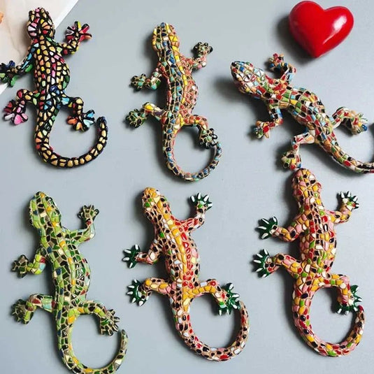 3D Spanish Dominican Republic Tourism Commemorative Lizard Gecko Refrigerator Magnets Fridge Sticker for Home Decor - Grand Goldman