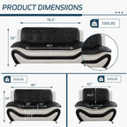 3 Piece Living Room Furniture Set, Leather Sofa Set for Living Room, Modern Couch Set with 3-Seater Sofa, Loveseat and Armchair (Cream White) - Grand Goldman