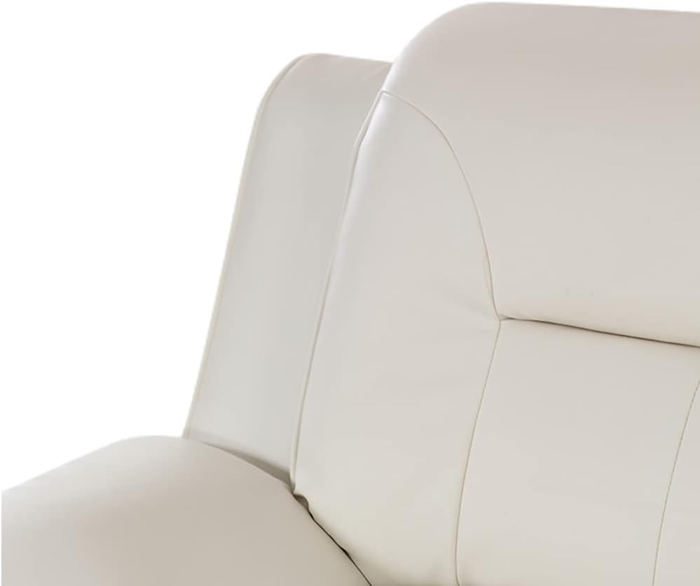 3 Piece Living Room Furniture Set, Leather Sofa Set for Living Room, Modern Couch Set with 3-Seater Sofa, Loveseat and Armchair (Cream White) - Grand Goldman