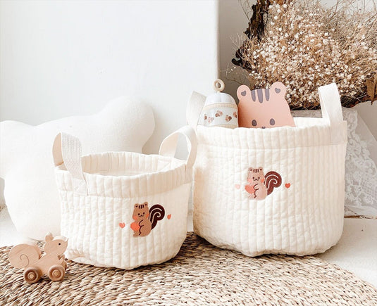 Children's Cotton Toy Organiser Storage Basket
