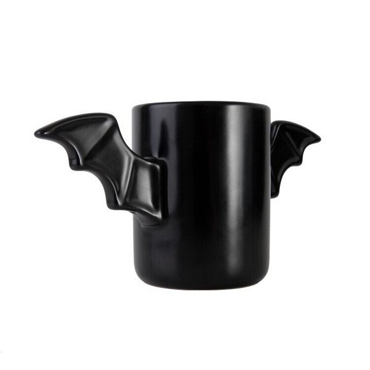Bat Wing Handle Bone China Mug