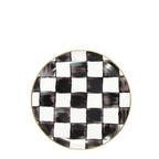 Black And White Bone China Checkerboard Dish Set Modern Art Deco Tableware