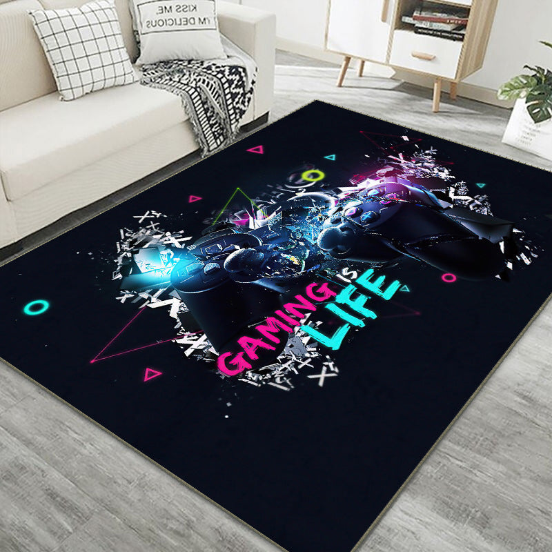 Home Living Room Game Console Controller Printed Decorative Carpet