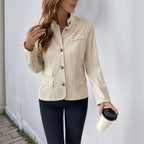 Cardigan Jacket Corduroy European And American Short Coat For Women