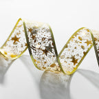 6LED Lights Gilding Double Ribbons Gilding Double Ribbons Christmas Tree Double Ribbons