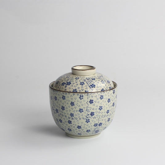 Japanese Ceramic Rice Bowl With Lid Preservation Cup