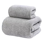 Thick Bamboo Charcoal Fiber Coral Fleece Towels Suit