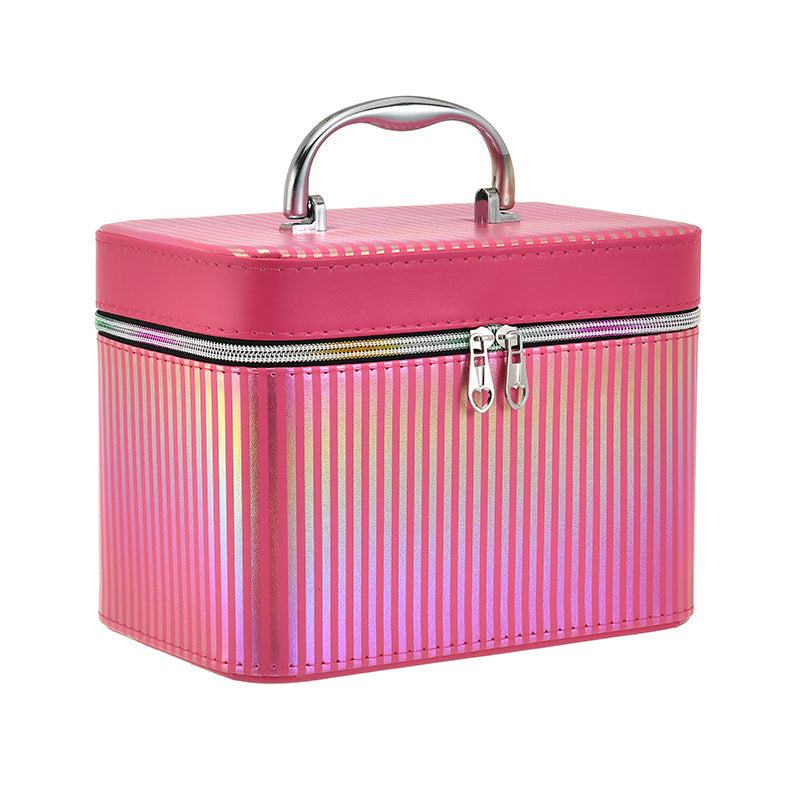 Cosmetic Bag Large Capacity High-grade Portable Is-style Storage Box With Mirror