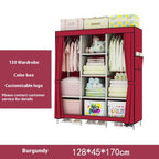 Metal Combination Simple Wardrobe Rental Room Steel Pipe Assembly Clothes Household Bedroom