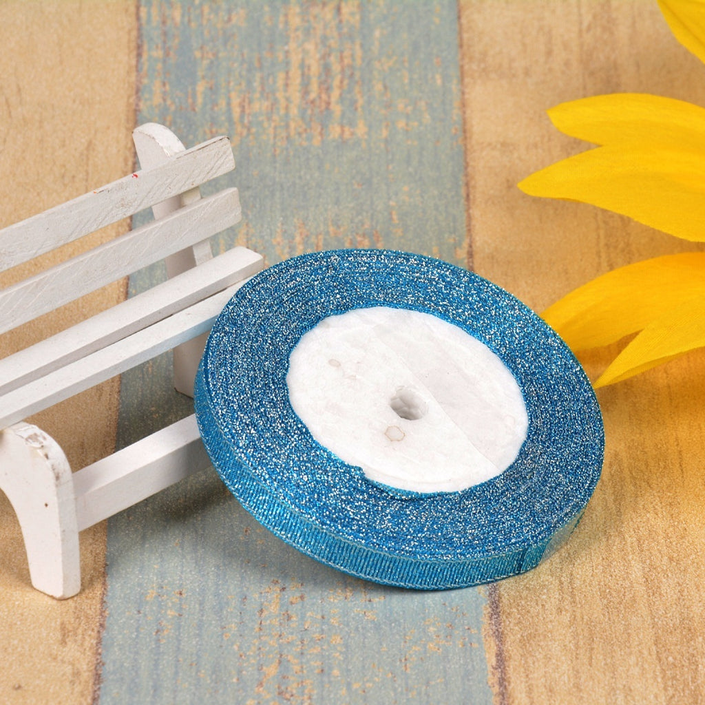 Bow Gold Silk Silver Polyester Ribbon